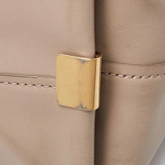 Chloe Motty Grey Leather Medium C Zipped Shopping Tote - Picture 10 of 12